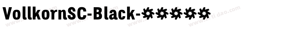 VollkornSC-Black字体转换
