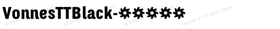 VonnesTTBlack字体转换