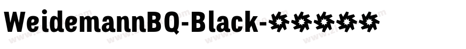 WeidemannBQ-Black字体转换