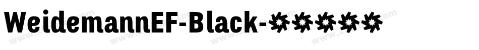 WeidemannEF-Black字体转换