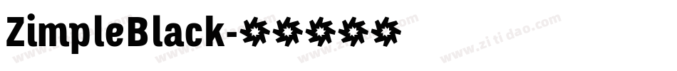 ZimpleBlack字体转换