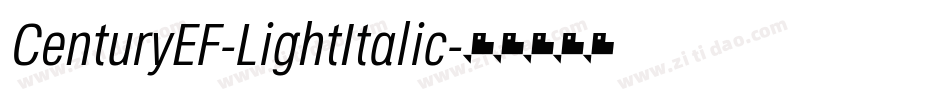 CenturyEF-LightItalic字体转换
