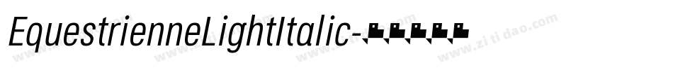EquestrienneLightItalic字体转换