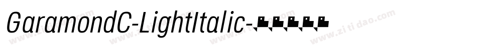GaramondC-LightItalic字体转换