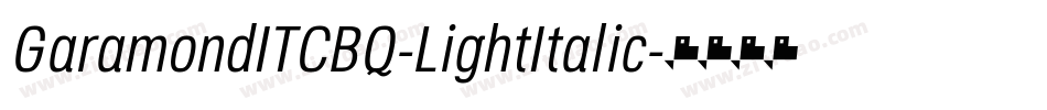 GaramondITCBQ-LightItalic字体转换