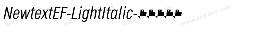 NewtextEF-LightItalic字体转换