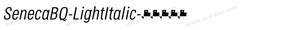 SenecaBQ-LightItalic字体转换