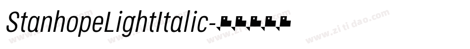 StanhopeLightItalic字体转换