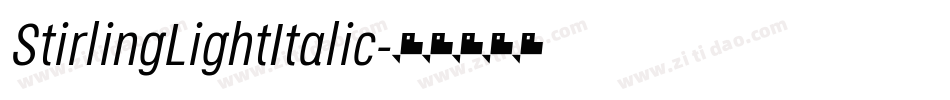 StirlingLightItalic字体转换