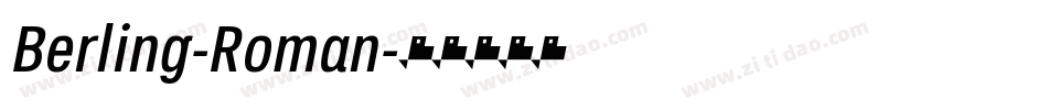 Berling-Roman字体转换
