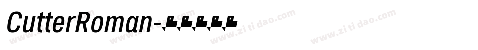CutterRoman字体转换