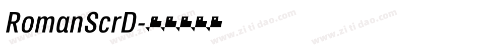 RomanScrD字体转换