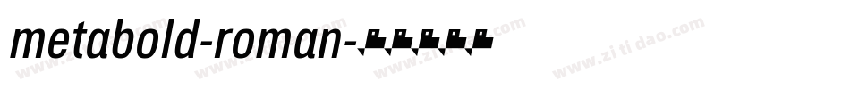 metabold-roman字体转换
