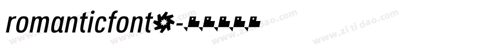romanticfont2字体转换