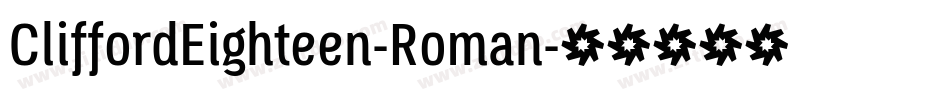 CliffordEighteen-Roman字体转换