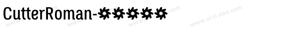 CutterRoman字体转换