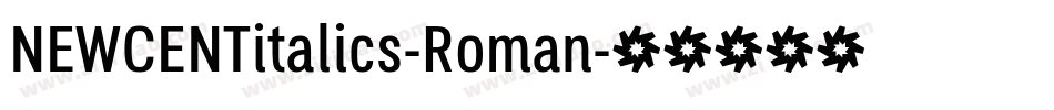 NEWCENTitalics-Roman字体转换