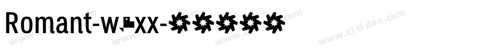 Romant-w1xx字体转换