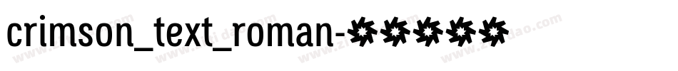 crimson_text_roman字体转换