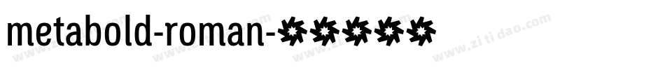 metabold-roman字体转换