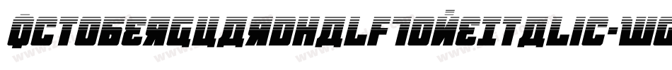 OctoberGuardHalfToneItalic-WgMV字体转换