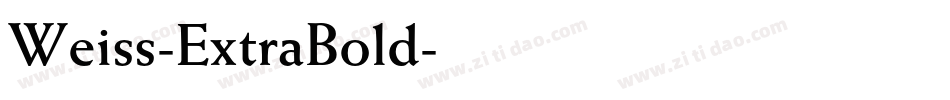 Weiss-ExtraBold字体转换