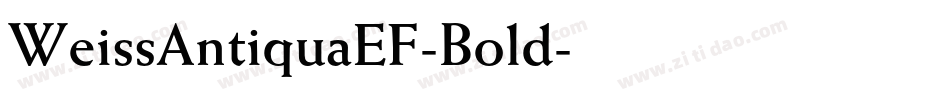 WeissAntiquaEF-Bold字体转换