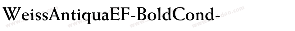 WeissAntiquaEF-BoldCond字体转换