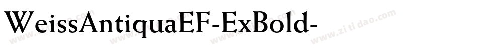 WeissAntiquaEF-ExBold字体转换