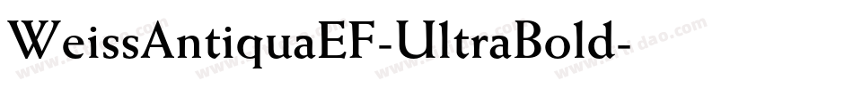 WeissAntiquaEF-UltraBold字体转换
