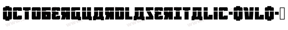 OctoberGuardLaserItalic-OvlO字体转换
