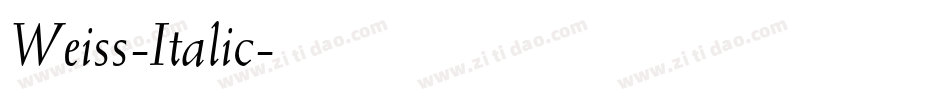 Weiss-Italic字体转换