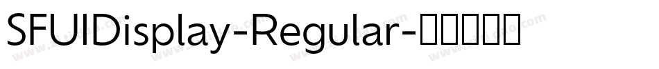 SFUIDisplay-Regular字体转换