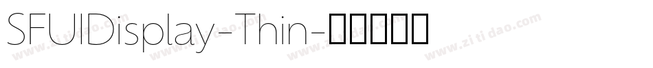 SFUIDisplay-Thin字体转换