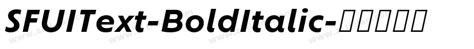 SFUIText-BoldItalic字体转换