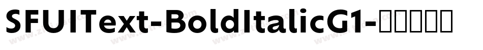 SFUIText-BoldItalicG1字体转换
