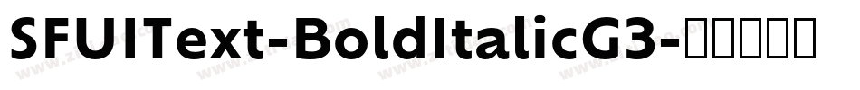 SFUIText-BoldItalicG3字体转换