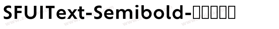 SFUIText-Semibold字体转换