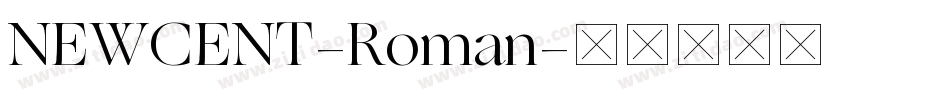 NEWCENT-Roman字体转换