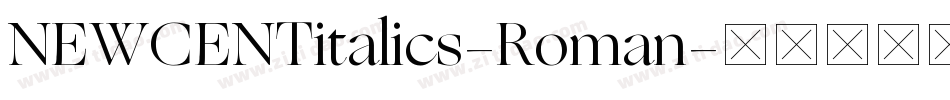 NEWCENTitalics-Roman字体转换