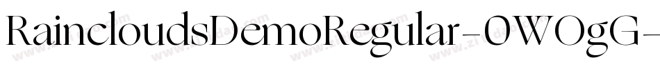 RaincloudsDemoRegular-0WOgG字体转换