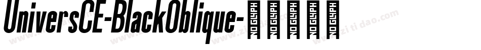 UniversCE-BlackOblique字体转换