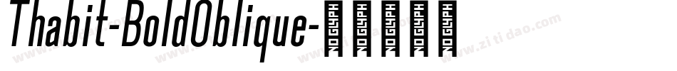 Thabit-BoldOblique字体转换