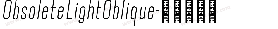 ObsoleteLightOblique字体转换