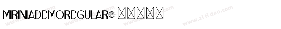 MiriniaDemoRegular字体转换