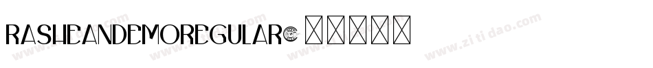 RasheanDemoRegular字体转换