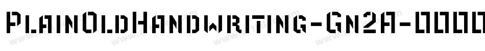 PlainOldHandwriting-Gn2A字体转换
