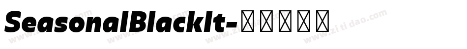 SeasonalBlackIt字体转换