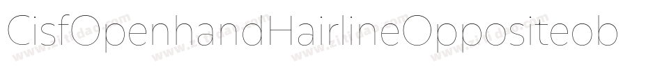 CisfOpenhandHairlineOppositeoblique-YBXO字体转换