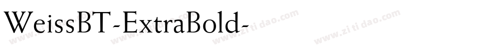 WeissBT-ExtraBold字体转换